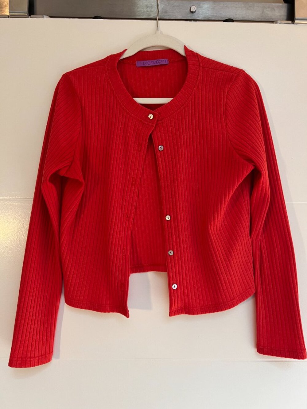 Jac Parker Lazy Day Rib Cardigan - Coral